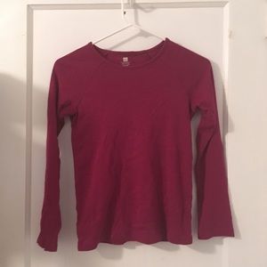 Burgundy long-sleeve shirt